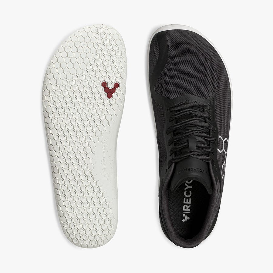 Black Men's Vivobarefoot Geo Racer II Training Shoes | Philippines 0065DFMN